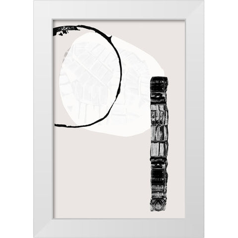 Zen Shapes II White Modern Wood Framed Art Print by Cartissi