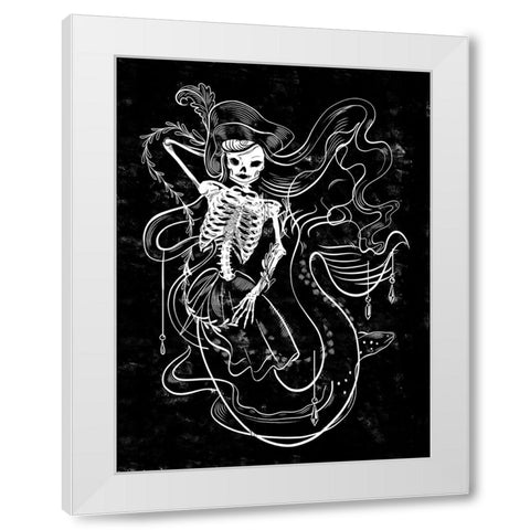 Pirate Mermaids II White Modern Wood Framed Art Print by Marr, Laura