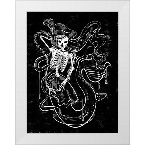 Pirate Mermaids II White Modern Wood Framed Art Print by Marr, Laura