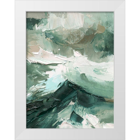 Crashing II White Modern Wood Framed Art Print by Caroline, Emma