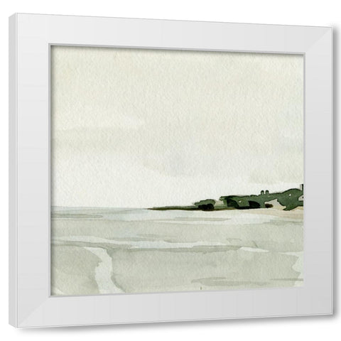Beachside Walk I White Modern Wood Framed Art Print by Caroline, Emma