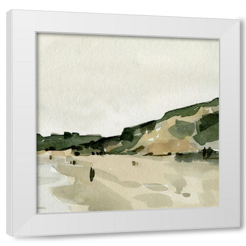 Beachside Walk II White Modern Wood Framed Art Print by Caroline, Emma