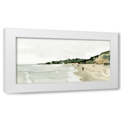 Beachside Walk III White Modern Wood Framed Art Print by Caroline, Emma