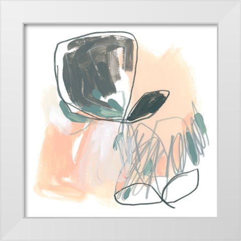 Coral Notation III White Modern Wood Framed Art Print by Vess, June Erica