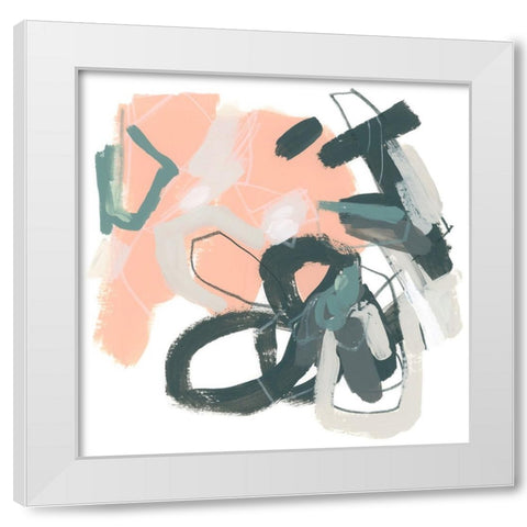 Coral Notation IV White Modern Wood Framed Art Print by Vess, June Erica