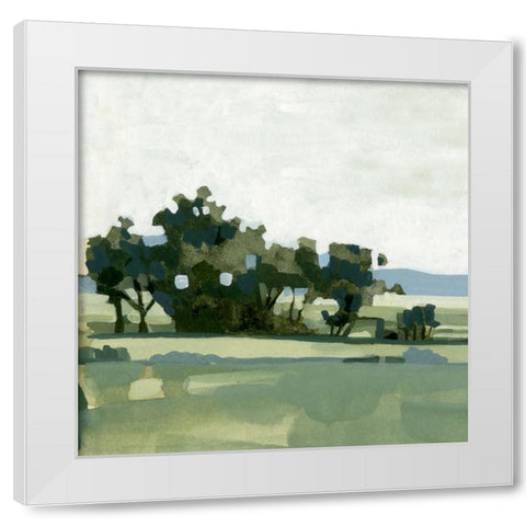 Breezy Landscape I White Modern Wood Framed Art Print by Caroline, Emma