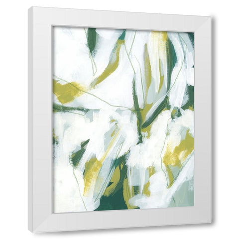 Emerald Ice I White Modern Wood Framed Art Print by Vess, June Erica