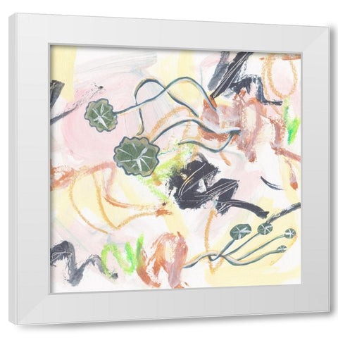 Chartreuse VI White Modern Wood Framed Art Print by Wang, Melissa