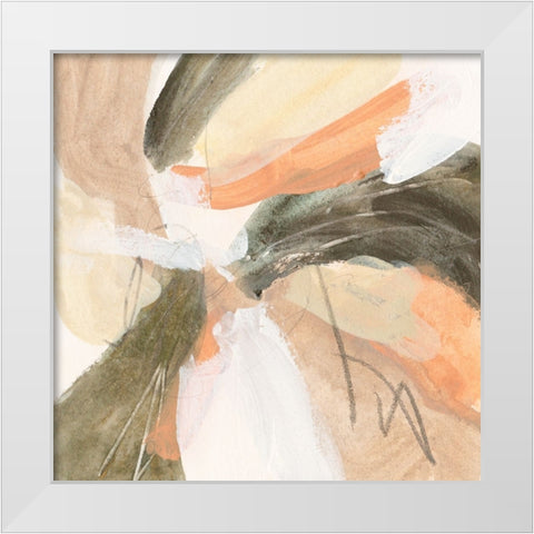 Dawn Swirl IV White Modern Wood Framed Art Print by Wang, Melissa