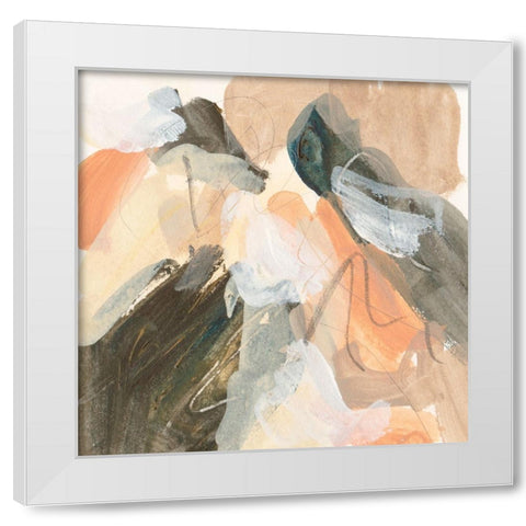 Dawn Swirl V White Modern Wood Framed Art Print by Wang, Melissa