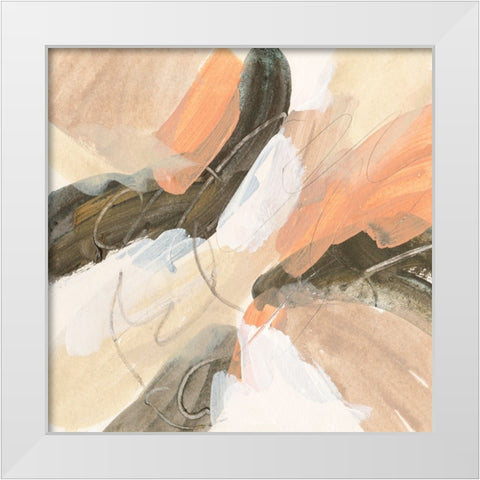 Dawn Swirl VI White Modern Wood Framed Art Print by Wang, Melissa