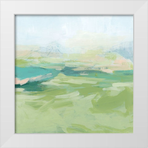 Field Fresco I White Modern Wood Framed Art Print by Vess, June Erica