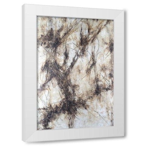 Etched stone I White Modern Wood Framed Art Print by Willett, Michael