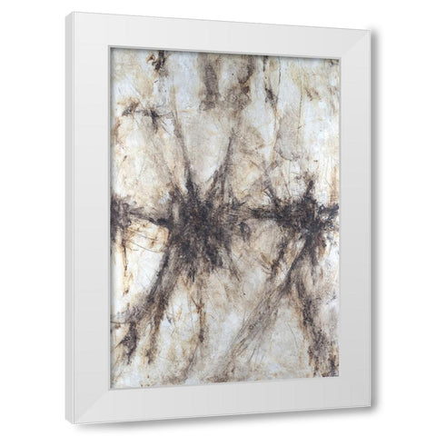 Etched stone II White Modern Wood Framed Art Print by Willett, Michael