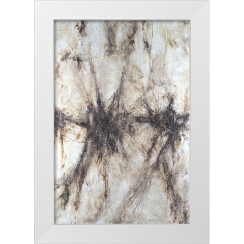 Etched stone II White Modern Wood Framed Art Print by Willett, Michael