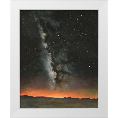 Milky Way Exposure I White Modern Wood Framed Art Print by Willett, Michael