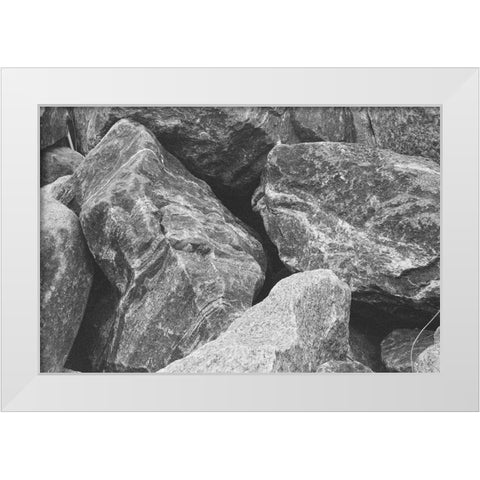 Found Textures VII White Modern Wood Framed Art Print by Johnson, Jason