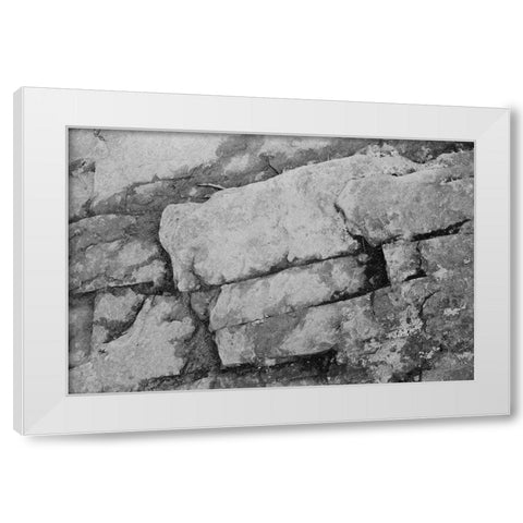 Found Textures XIII White Modern Wood Framed Art Print by Johnson, Jason