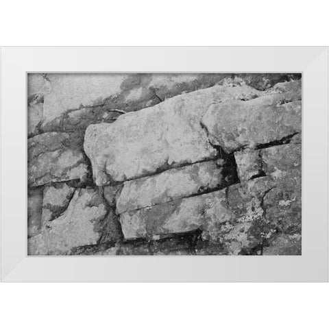 Found Textures XIII White Modern Wood Framed Art Print by Johnson, Jason