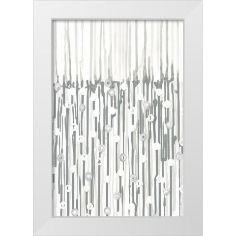 Silver Rain II White Modern Wood Framed Art Print by Lam, Vanna