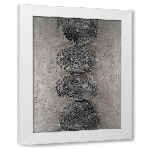 Stacked Halos II White Modern Wood Framed Art Print by Willett, Michael