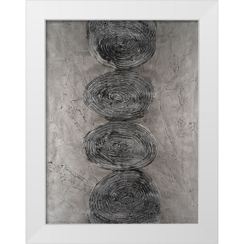 Stacked Halos II White Modern Wood Framed Art Print by Willett, Michael