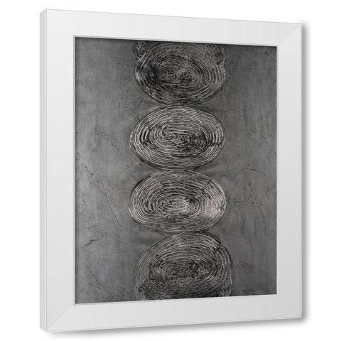 Stacked Halos IV White Modern Wood Framed Art Print by Willett, Michael