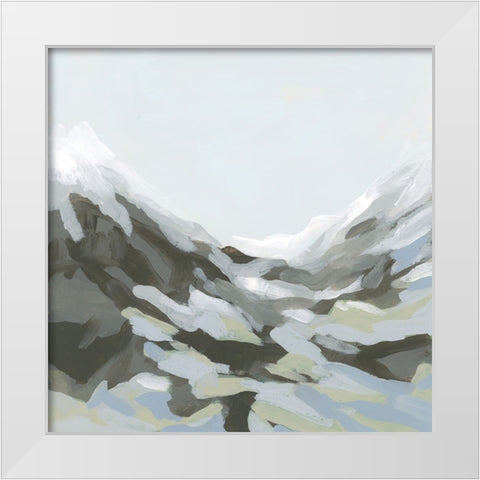 Ice Slope I White Modern Wood Framed Art Print by Vess, June Erica