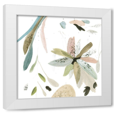 Minty Garden II White Modern Wood Framed Art Print by Wang, Melissa