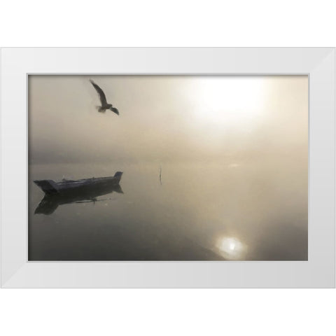 Sunset Scene White Modern Wood Framed Art Print by Curinga, Kim
