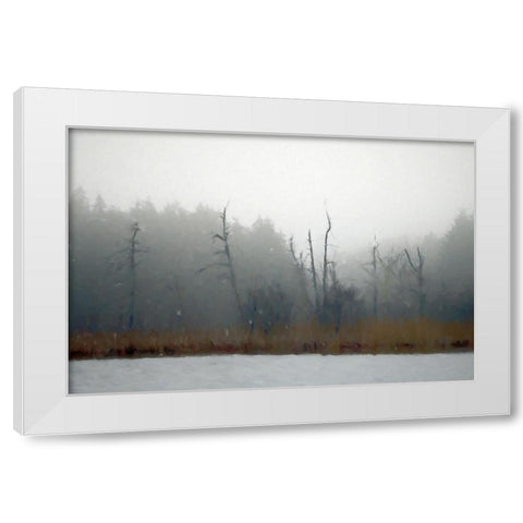 Desolate Beach White Modern Wood Framed Art Print by Curinga, Kim