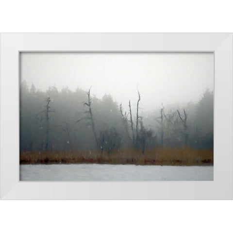 Desolate Beach White Modern Wood Framed Art Print by Curinga, Kim