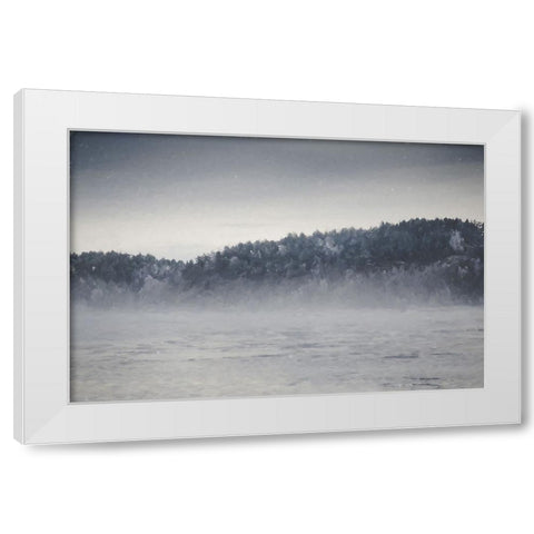 Fog and Forest White Modern Wood Framed Art Print by Curinga, Kim