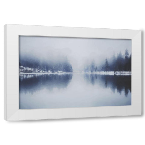 Blue Dawn White Modern Wood Framed Art Print by Curinga, Kim