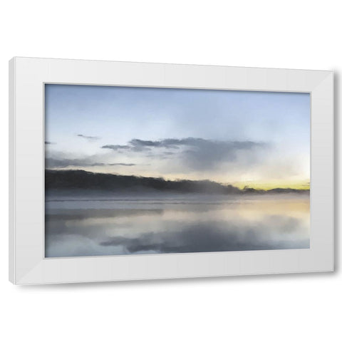 Sunrise Lake White Modern Wood Framed Art Print by Curinga, Kim