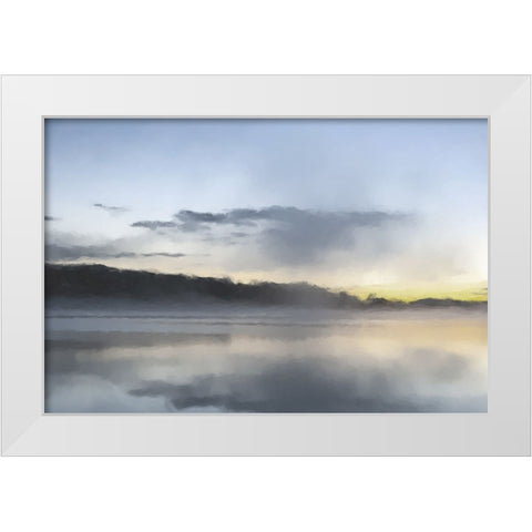 Sunrise Lake White Modern Wood Framed Art Print by Curinga, Kim