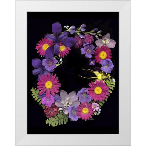 Flower Drama III White Modern Wood Framed Art Print by Stalus, Judy