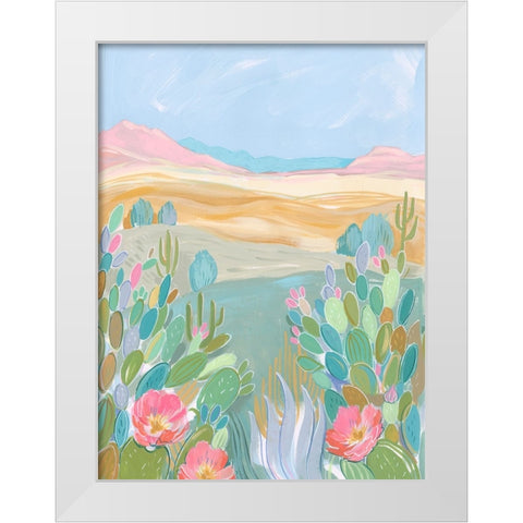 Pastel Desert I White Modern Wood Framed Art Print by Marr, Laura