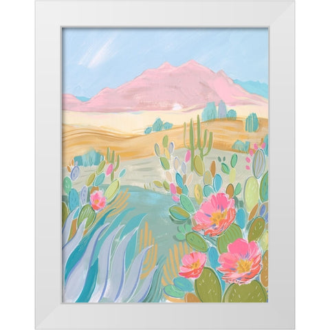 Pastel Desert II White Modern Wood Framed Art Print by Marr, Laura