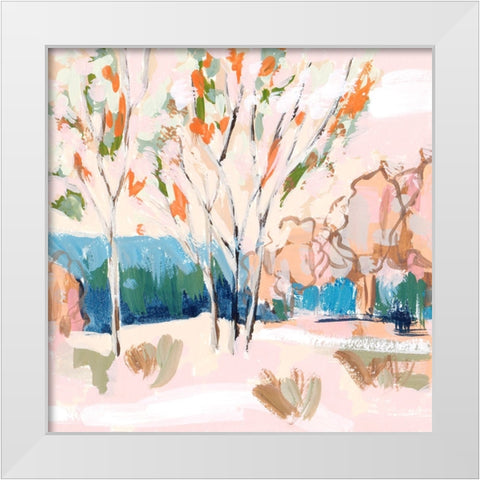 Cherry Spring III White Modern Wood Framed Art Print by Wang, Melissa