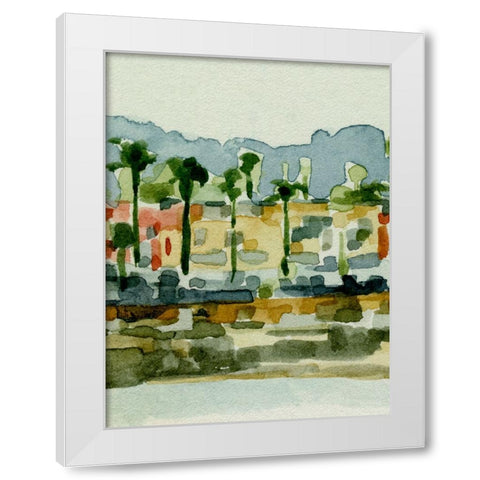 Beach Town I White Modern Wood Framed Art Print by Caroline, Emma