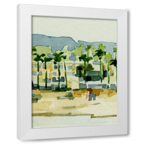 Beach Town II White Modern Wood Framed Art Print by Caroline, Emma