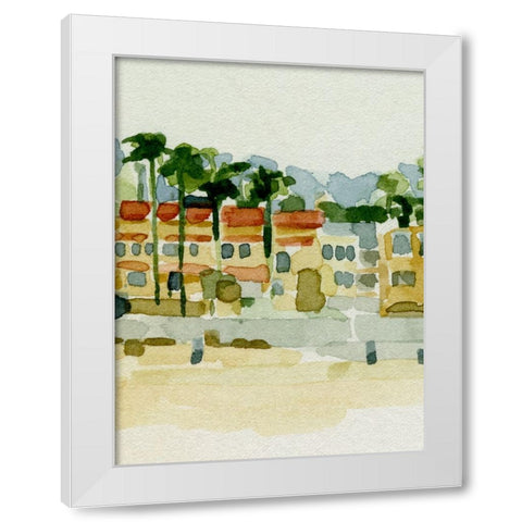 Beach Town IV White Modern Wood Framed Art Print by Caroline, Emma
