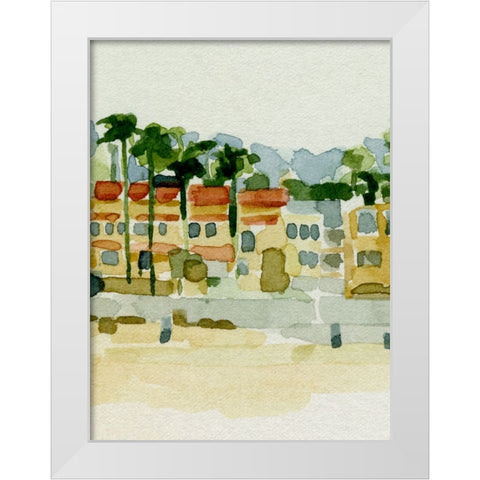 Beach Town IV White Modern Wood Framed Art Print by Caroline, Emma