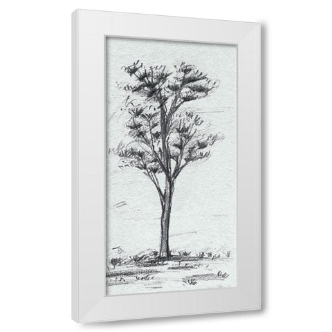 Tree in the Woods I White Modern Wood Framed Art Print by Wang, Melissa