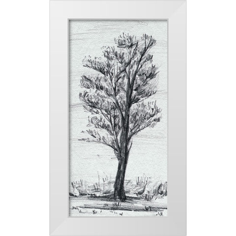 Tree in the Woods II White Modern Wood Framed Art Print by Wang, Melissa