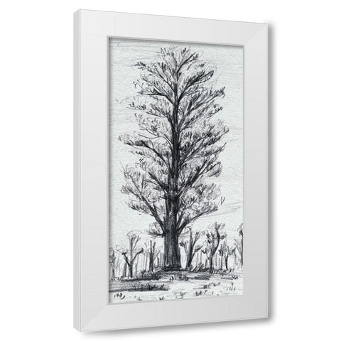 Tree in the Woods IV White Modern Wood Framed Art Print by Wang, Melissa