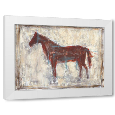 Iron Equine I White Modern Wood Framed Art Print by Harper, Ethan