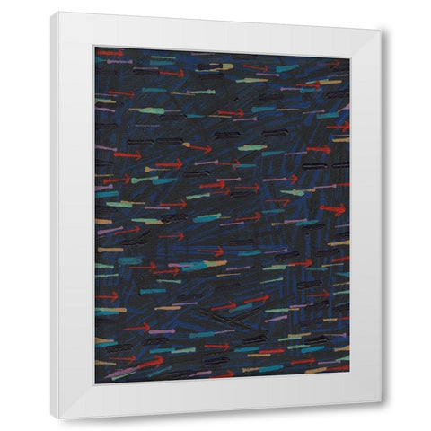 Forward I White Modern Wood Framed Art Print by Fuchs, Jodi