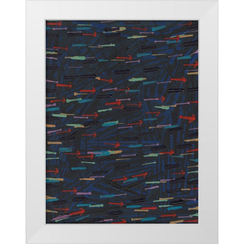 Forward I White Modern Wood Framed Art Print by Fuchs, Jodi